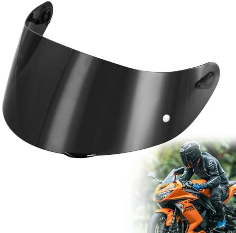 Motorradhelm Visier, Helmvisier für Agv K1/K3SV/K5, Visier Motorrad Windschutz, Motorrad Windschutz Helm Objektiv (Schwarz)