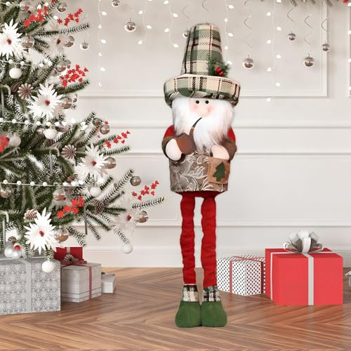 ACTOYS Elfo Natale 2025, 21 in, Grande Elfo Natalizia Allungabile, Babbo Natale, Renna Natalizia, Pupazzo di Neve Elfi Retrattile, per Decorazioni Natalizie, Casa, Negozio, Ristorante (C1)
