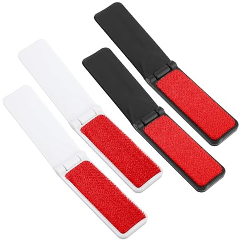 Ftqsyw 4Pcs Lint Brush for Clothes Portable Foldable Carpet Lint Remover Tool Pet Hair Remover for Clothes Reusable Travel Lint Remover Brushes for Furniture Couch Sofa Carpet