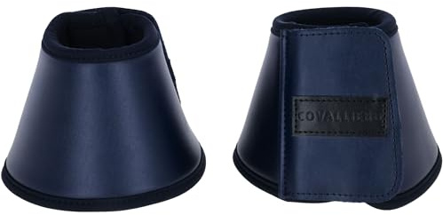 Covalliero - Hufglocken (2er Set) FS26 – Springglocken mit großem Klettverschluss – ideal als Weidehufglocke – Hufschutz für Pferde in Dunkelblau (Dark Navy) – Warmblut