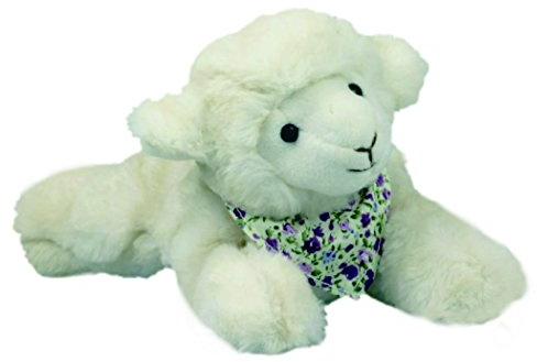 Inware 6083 - Kuscheltier Schaf Lione, Creme, mit Halstuch, liegend, 22 cm, Schmusetier, Plüschtier