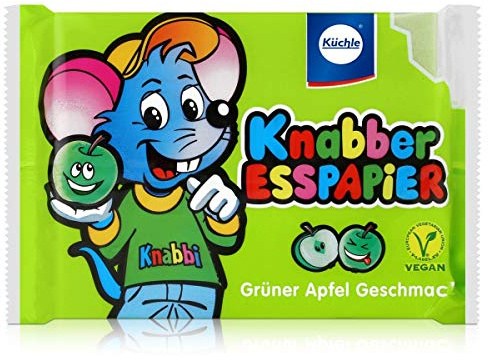 Küchle Knabber Esspapier grün Grüner Apfel Geschmack 25g Essoblaten