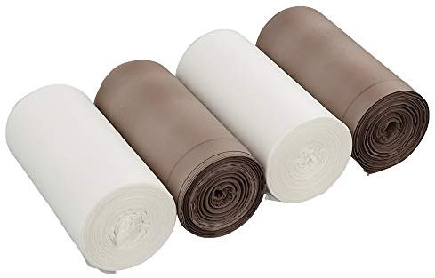 Dynko 20 L Biodegradable Compostable Bin Liners Bags for Food Waste, 4 Rolls Kitchen Trash Bags