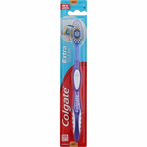 Colgate Extra Clean Zahnbürste mit kreisförmigen Power-Borsten, weich, 6 Stück