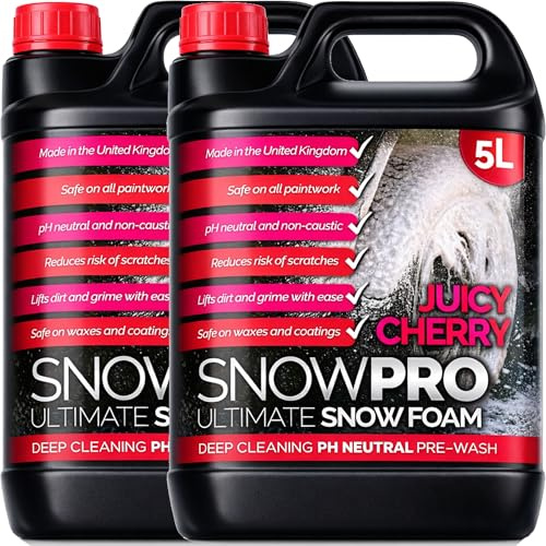 SnowPro Snow Foam Shampoo Car Wash 10L Soap pH Neutral Vehicle Cleaning Detailing Pre Wash Cherry Fragrance