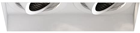 Astro Trimless Square Twin Adjustable Indoor Downlight (Matt White), GU10 LED Lamp, Designed in Britain - 1248022-3 Years Guarantee