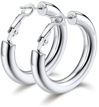 Bestyle Creolen Edelstahl Damen große & kleine Ohrringe Creolen Hoop Kreis -30/40/60/80MM,Geschenk für Frauen Freundin Mama Mädchen