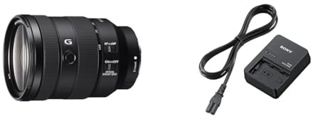 Sony Objectif SEL24105G Monture E Plein Format 24-105 mm F4 Constant & BC-QZ1 Chargeur de Batterie pour NP-FZ100 (Batterie pour Appareil Photo Sony A9)