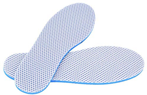 Plantillas de Doble Cojín de Aire, Plantillas Gel Hombre, Plantillas Gel Mujer, Esponja Deportiva Gris Transpirable Suave y Duradera Amortiguación Cómoda Durante Todo Reducción 45-46