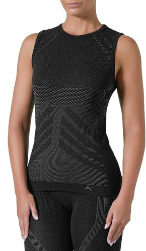 Risalti Camiseta Termica Mujer Sin Mangas Energy - Camiseta Termica Tirantes Mujer, Transpirable, Compresiva, Interior, Sin Costuras y Etiquetas, Esquí, Trekking, Running - Made in Italy