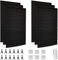 6PCS Temporary Blinds for Windows Stick On, Paper Blinds Temporary Blackout Blinds No Drill No Tools Adhesive Pleated Shades, Light Filtering Quick Fix Easy to Install, 91 * 160 CM,Black