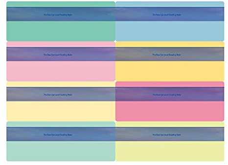 Set di 8 righelli per dislessia, ausili visivi, finestre, righelli per il monitoraggio della lettura, lettura guidata, strisce di evidenziazione, sovrapposizioni colorate per bambini, assistente di