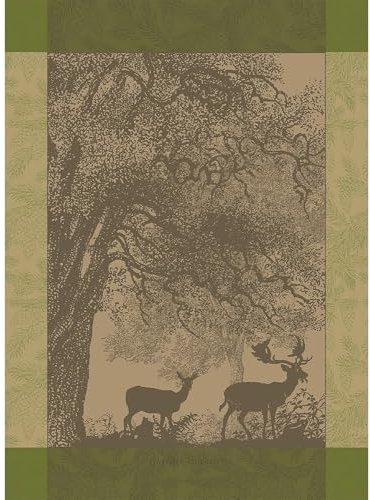 Garnier-Thiebaut 44257 Geschirrtuch Cerf Et Biche Mousse 56 X77Cm Baumwolle