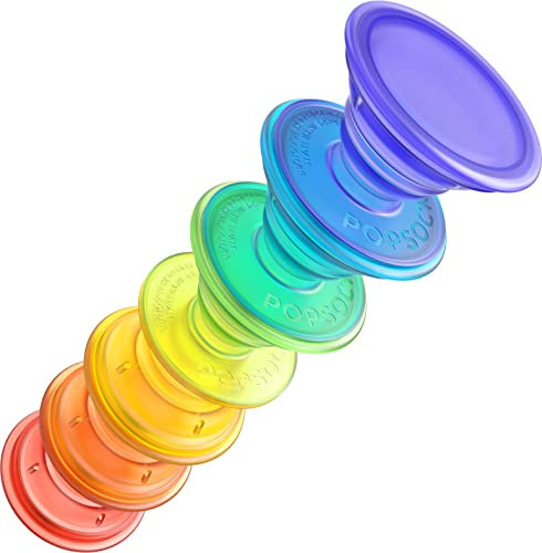 PopSockets, Fidget Train mit ausziehbaren PopSockets, Premium-Fidget-Spielzeug, ASMR, Spielzeug für Erwachsene und Kinder – Regenbogen