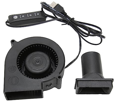 Bewinner USB Blower Fan 3.8in, 3 Speed, DC5V Brushless 3800 RPM Cooling Fan | Computer Cooling Fan, USB Powered for PC Case, 3D Printer, Modem, Router, DVR, TV Cabinet