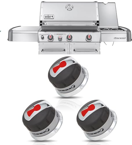 88848 Grill Knobs Compatible with Weber Genesis Grill Parts, 3 Pack