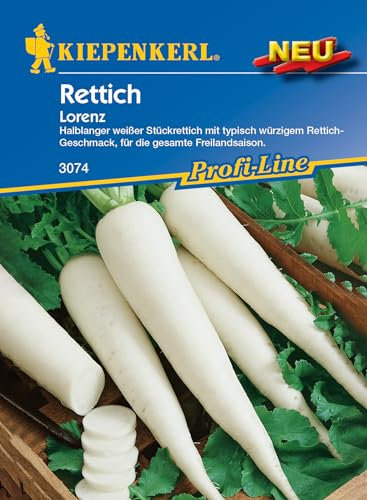 Kiepenkerl Profi-Line Rettichsamen Lorenz, F1 - Schossfeste, Würziger Geschmack, Ganzsaison Gemüsesamen
