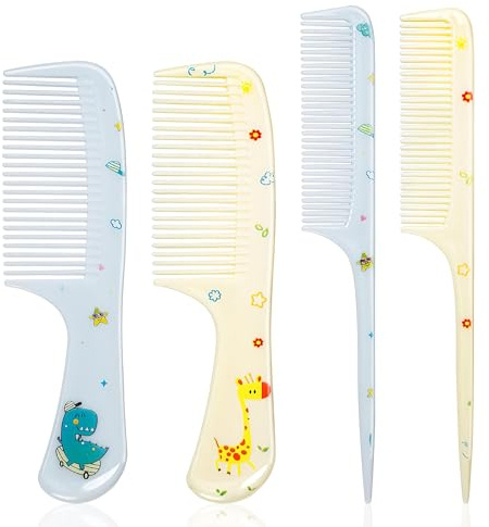 Zssxysm 4 Piezas Desenredante Pelo Niñas, Peine Antitirones Cepillo Pelo Viaje, Cepillo de Masaje para Desenredar Húmedo y Seco, Lindo Mujeres Niños Regalo