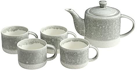 DDKYHU Services à thé avec théière Tasses à thé et à café en céramique Modernes Services à thé pour Femmes Adultes Ensemble de Tasses à café, A (A)