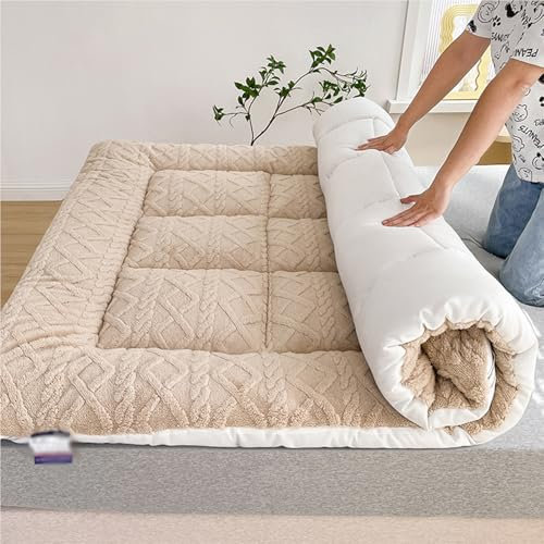 Generisch 002,180x200x3cm, Futon Matratze Gepolsterte Japanische Bodenmatratze Gesteppte Klappbett Topper Atmungsaktive Boden Bett Matte Bodenliege Gästebett