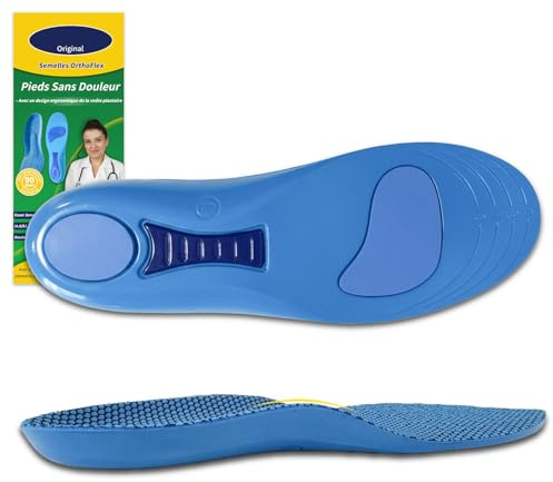 Sofela Semelles OrthoFlex Hallux Valgus Une Journée Entière Sans Douleur (Bleu, 35-38, 1 Paire)
