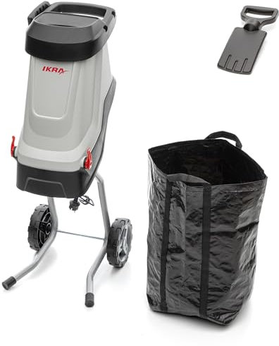 IKRA biotrituratore elettrica IMH 2800, incluso sacco di raccolta da 45 l, 2800 W, lame reversibili a lunga durata