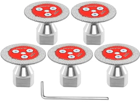 FOCSTOL Mini Diamant Trennscheibe Fliesen - 5 Stück 50mm Diamant Fliesenscheibe mit M14 Flansch für Marmor Granit Kunststein Porzellanfliesen Keramik