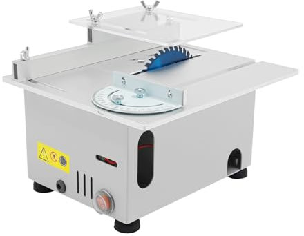 SICHENSH Mini sega circolare da tavolo, 96 W, portatile, seghe circolari da tavolo in miniatura fai da te con 7 marce, modalità di regolazione della tensione regolabile, sega circolare da tavolo