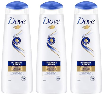 Dove Ultra Care Intensive Repair shampooing Shampooing pour cheveux abîmés stoppe jusqu'à 98% des dommages quotidiens* 250 ml, lot de 3