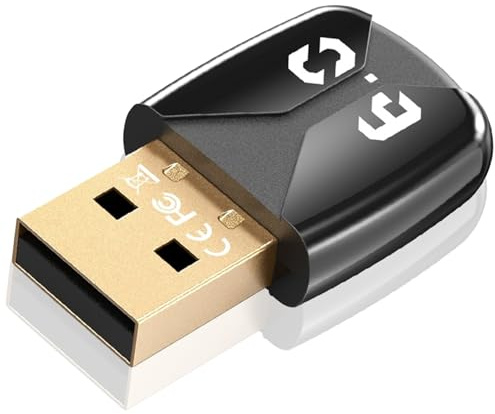 Adattatore Bluetooth USB 6.0, USB Bluetooth Dongle 150M Langstrecken-Bluetooth Stick Low Latency, Plug & Play, con Windows 10/8.1/11