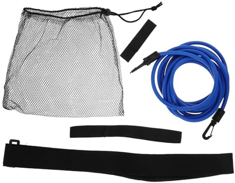 Alipis Schwimmtrainer Trainingsband mit Verstellbarem Schwimmgürtel und Elastischem Widerstandsband für Pool Geeignet für Erwachsene und Anfänger Effektives Schwimmkrafttraining und