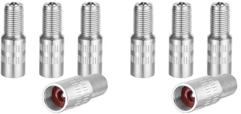 AMBEERT 8 PCS Tyre Valve Extension, Car Tyre Valve Extenders, Valve Extenders, Tire Stem Extension for Car Motorcycle Truck, Wheel Tire Cap Extender Adapter for Pressure Maintenance