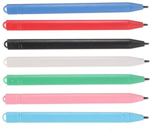 Zerodeko 7pcs Plastic Stylus Pens for Lcd Writing Tablets and Drawing Boards, Sturdy Painting and Writing Pens Not Easy to Break or Deform, for Children's Creativity and Learning