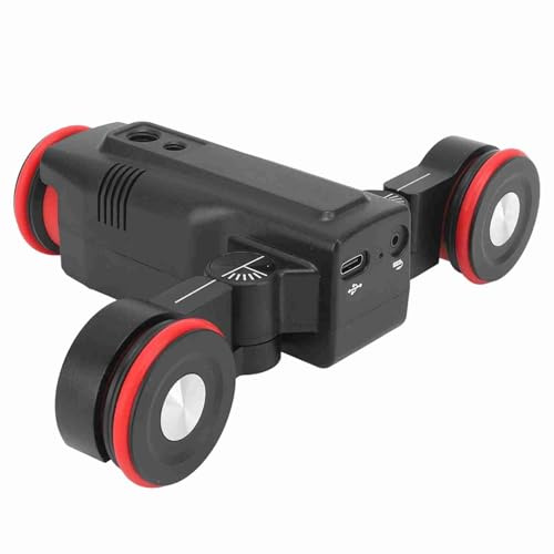 RASTKY Carrello con Cursore per Fotocamera Regolabile con Carrello per Binario Elettrico con Testa a Sfera, Materiale in Lega di Alluminio, Carico di 3 Kg, Raggio di Controllo Remoto di 8 M