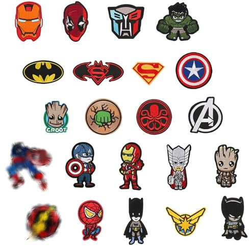 ZkateTrade 22 Stück Patches zum Aufbügeln, Bügelflicken zum Kinder Sortiert, Flicken zum Aufbügeln, Aufnäher zum Aufbügeln oder Aufnähen Kinderkleidung, Hosen, Rucksäcke, Hüte, Jeans