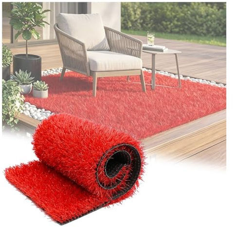 pujindu Kunstrasen-Teppich 1,18 Zoll (ca. 3 cm) Starker Synthetik-Rasen Outdoor-Teppich Für Terrasse, Balkon, Holzdeck & Zaun-Dekoration(0.5x1.5m)