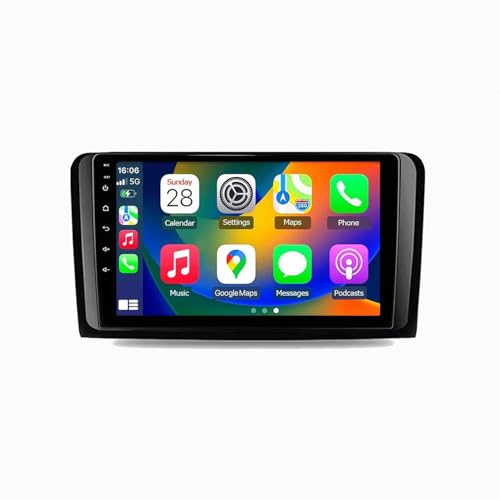 Touchscreen Car Radio for Mercedes-Benz M-Class W164 Car Audio Receivers, Hd Display, Portable Live Navigation, Music Video Player, Bluetooth Fm Radio, 4 Core 1G+16G
