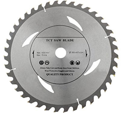 Kreissägeblatt (Kappsäge) von hoher Qualität, für Holz, 350 x 32 mm x 40 Zähne