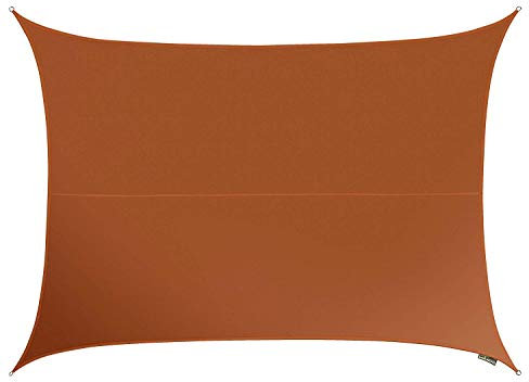 Kookaburra Waterproof Garden Sun Shade Sail Canopy in Terracotta 98% UV Block (6m x 5m Rectangle)