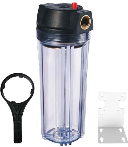 Geekpure Boîtier transparent fin standard de 25,4 cm - Port de 1 pouce avec support de clé à décompression - 2,5 x10 pouces