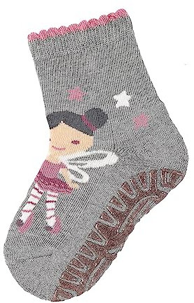 Sterntaler Baby-Mädchen Glitzer-Flitzer AIR Fee Socken, Silber Mel,21- 22