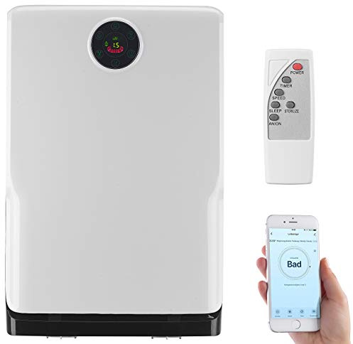 Sichler Haushaltsgeräte UV Luftfilter: 6-Stufen-Luftreiniger mit UV, Ionisator, WLAN & App, Alexa-kompatibel (Luftfilter mit Licht, Luftreiniger Licht, UVC)
