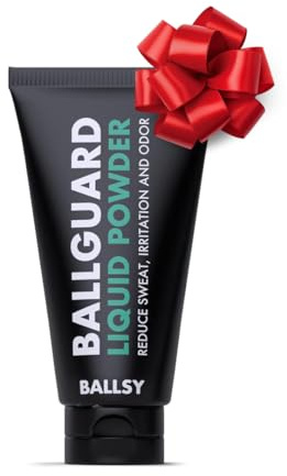 Ballsy Anti-Chafing, Anti-Itch Groin Deodorant for Men - Quick Drying Liquid Powder, Baby Powder Replacement, Protects from Sweat, Odor and Irritation, 3.4 oz