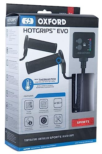 OXFORD Hotgrips Evo Sports With Thermister Controlled Heat Settings. Heated Motorcycle Grips. EL422
