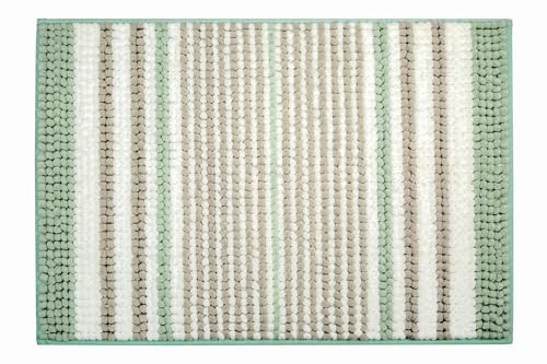 Kleine Wolke Badteppich BOLA Maledivia 60 x 90 cm | OEKO-TEX zertifiziert, rutschhemmende Unterseite, für Fußbodenheizung, 100% Polyester