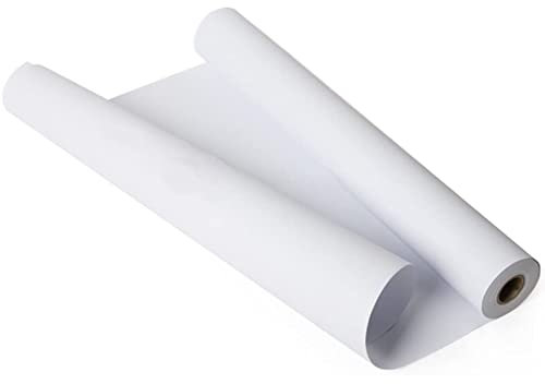 PALUDO Zeichenpapier Rolle, 43 cm x 20m Weiße Papierrolle 80 g/m, Malpapier Rolle Kinder, Skizzenpapier Skizzenrolle für Kinder Staffeleipapier Wandkunst Skizzieren Basteln Zeichnen Geschenkpapier