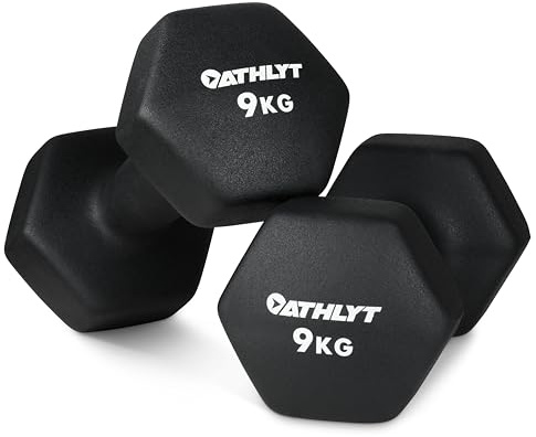 Athlyt - Neopren hantlar - 2 x 9 kg