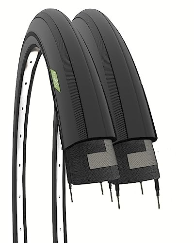 ECOVELO 2 COPERTONI 700 X 25C, 2 PNEUS 700x25 Adulte Unisexe, Noir, 700 x 25C -