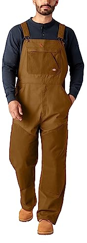 Dickies Men's Tradebuilt Wax Coated Canvas Double Front Bib Bib Overall