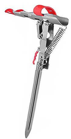 Smart Angel Rutenhalter Edelstahl, Klappbar Einstellbar Angelhalter Bodenständer Angelrute Rack Outdoor Angelgeräte - 1* Einfache Feder